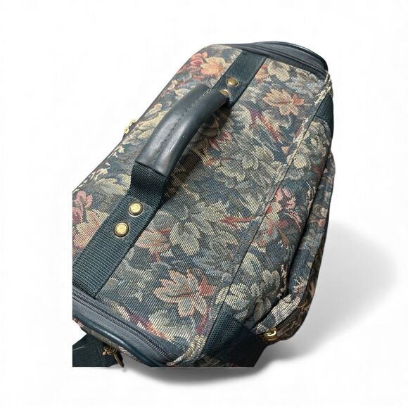 VINTAGE Diane Von Furstenberg Floral Tapestry Suitcase Soft Luggage Carry On Bag - Picture 11 of 12